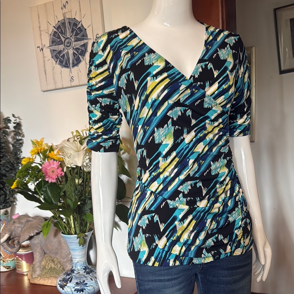 NWT Style&Co size small Multicolor Geometric Women's Top